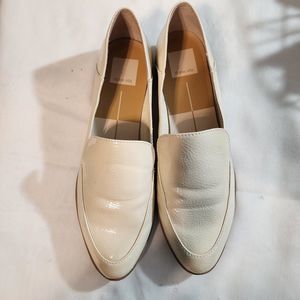 Women's Nude Neutral Cream Slip-on Flat Patent Leather Loafer